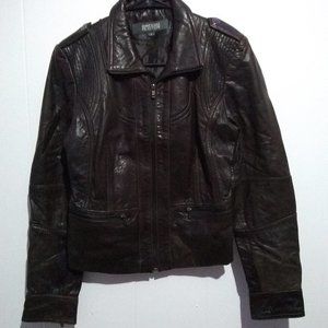 Kenneth Cole Brown Leather Jacket